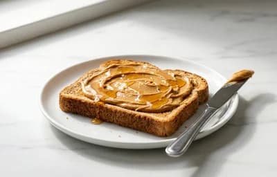 Peanut Butter Toast with Honey
