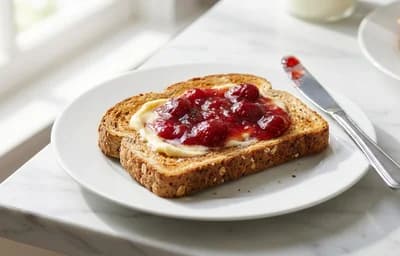 Whole-Grain Toast with Butter and Jam