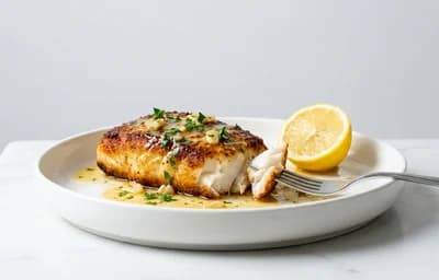 Pan-Seared Cod with Lemon-Butter