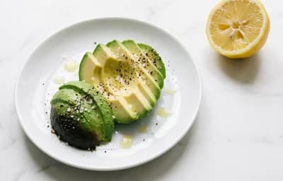 Sliced Avocado with Lemon