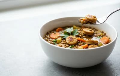 Lentil and Chicken Sausage Stew
