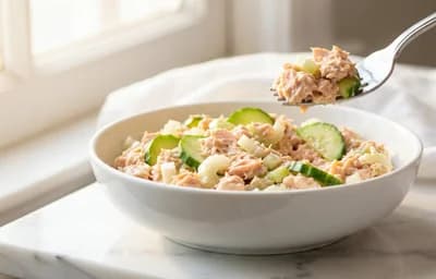 Tuna Salad with Cucumber and Lemon