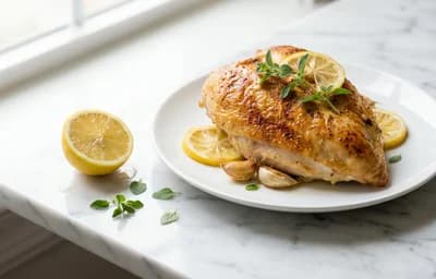 Roast Chicken Breast with Lemon and Herbs