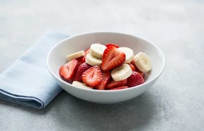 Sliced Strawberries and Banana