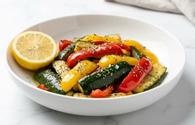 Roasted Peppers and Zucchini