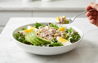 Tuna Salad with Avocado and Egg