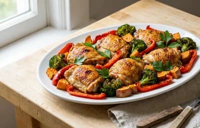 Sheet-Pan Chicken Thighs and Vegetables