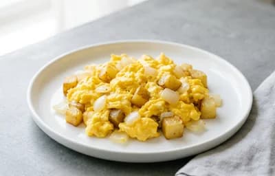 Potato and Onion Scrambled Eggs