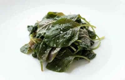 boiled salted amaranth leaves