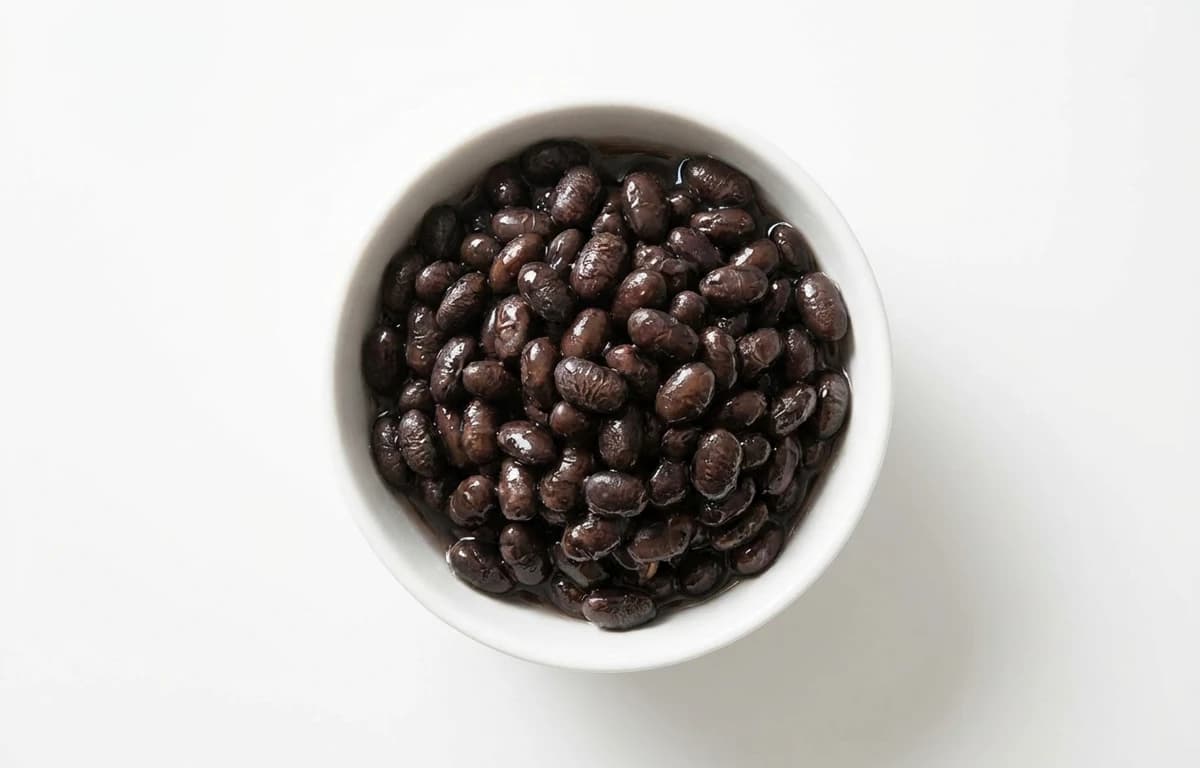 boiled unsalted black turtle beans
