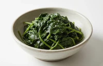 boiled salted lambsquarters