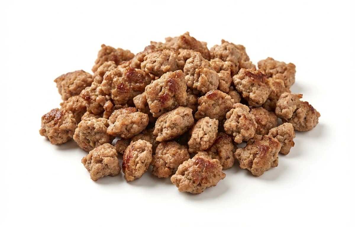 pan-broiled fat-free ground turkey crumbles