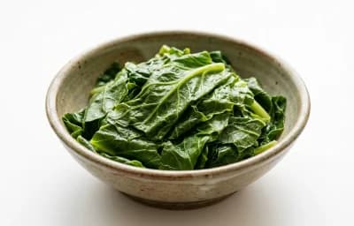 boiled unsalted collard greens
