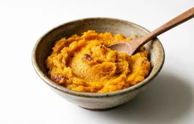 boiled mashed unsalted acorn squash