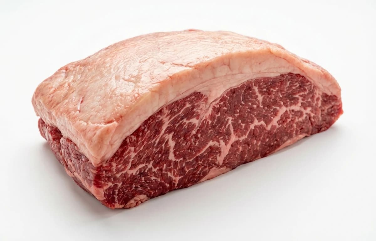 raw choice top sirloin cap steak