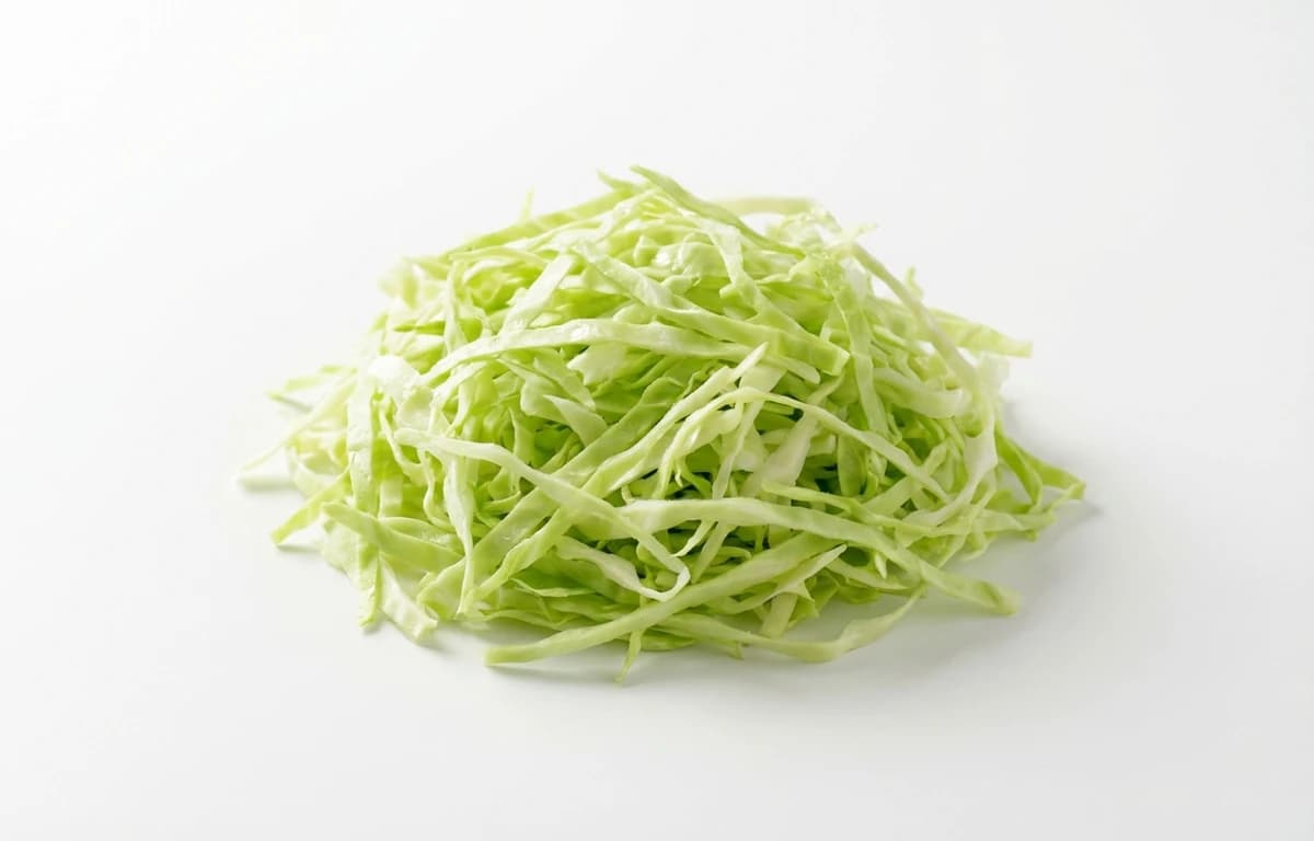 shredded green cabbage