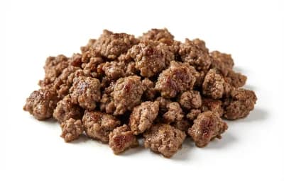 cooked pan-broiled ground elk