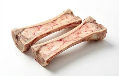 raw caribou bone marrow