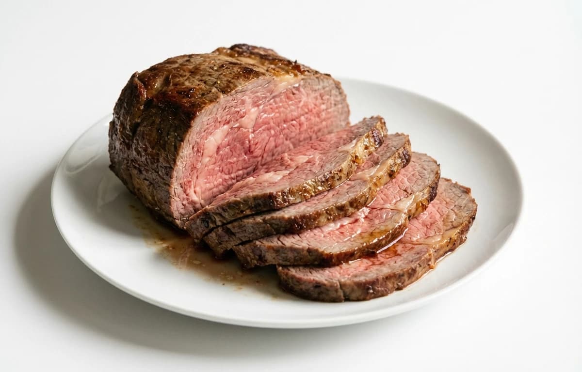 cooked bottom round beef roast