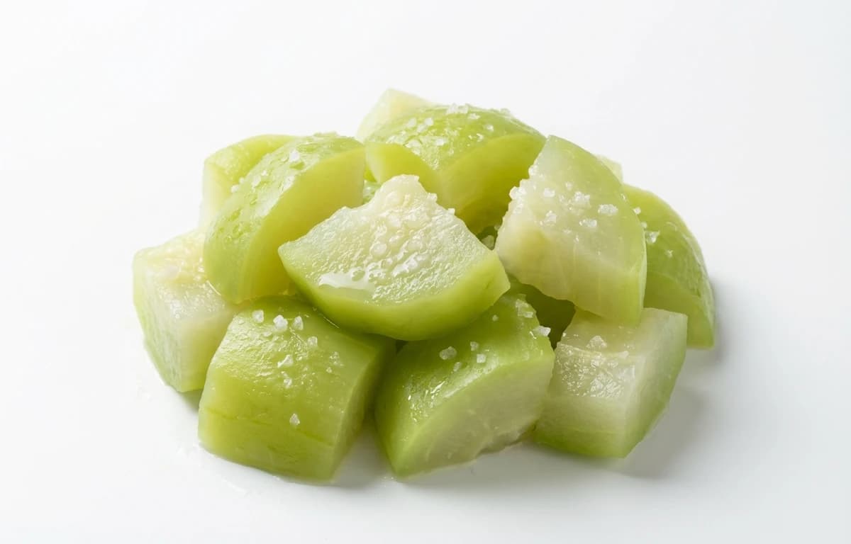 boiled salted chayote