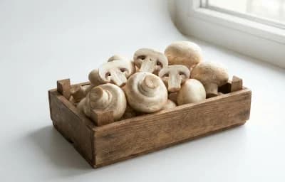 raw white mushroom