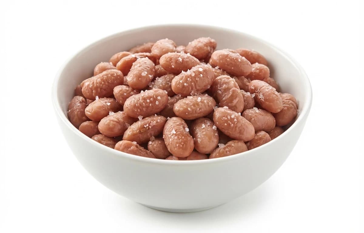 boiled salted pink beans