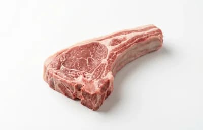 fast fried bone-in lean lamb leg chop/steak