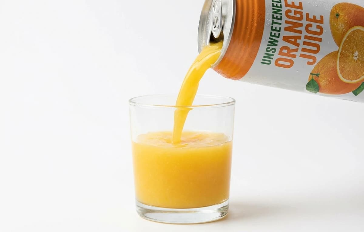canned unsweetened orange juice