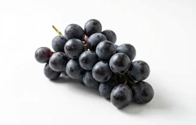 seeded round black grapes