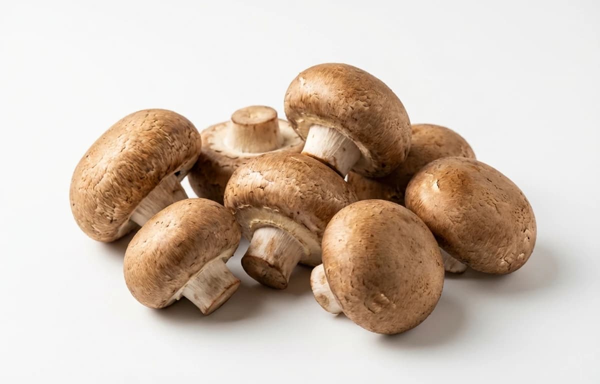 raw crimini mushroom