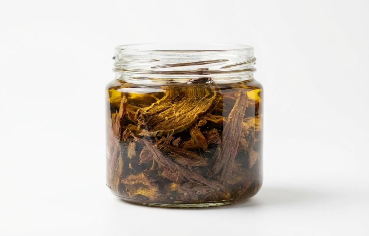 dried bearded seal meat in oil