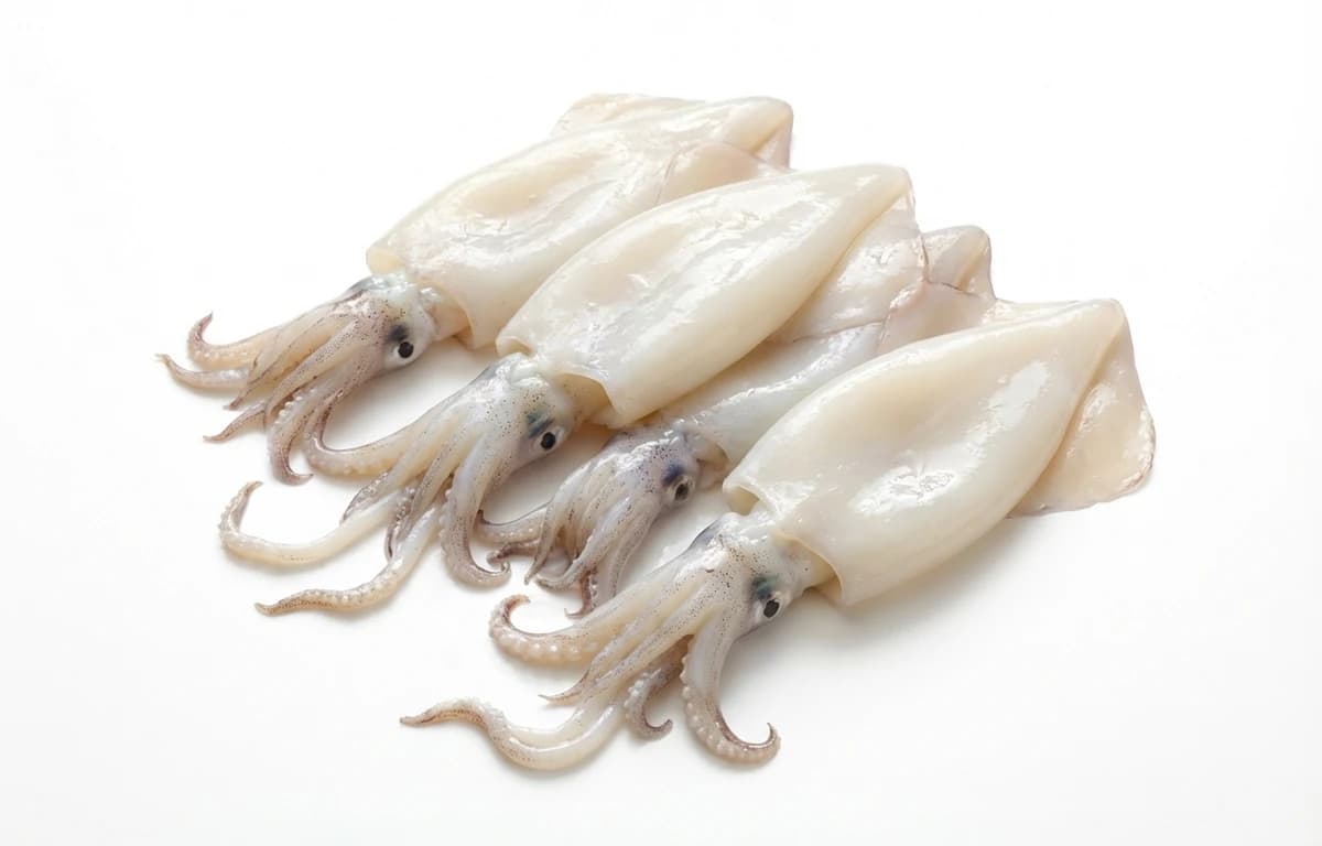 white small squid