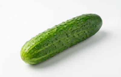 green elongate cucumber