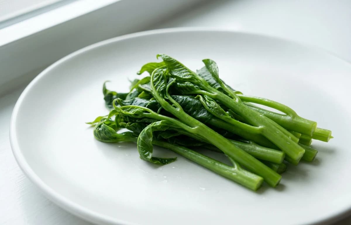 boiled unsalted pokeberry shoots