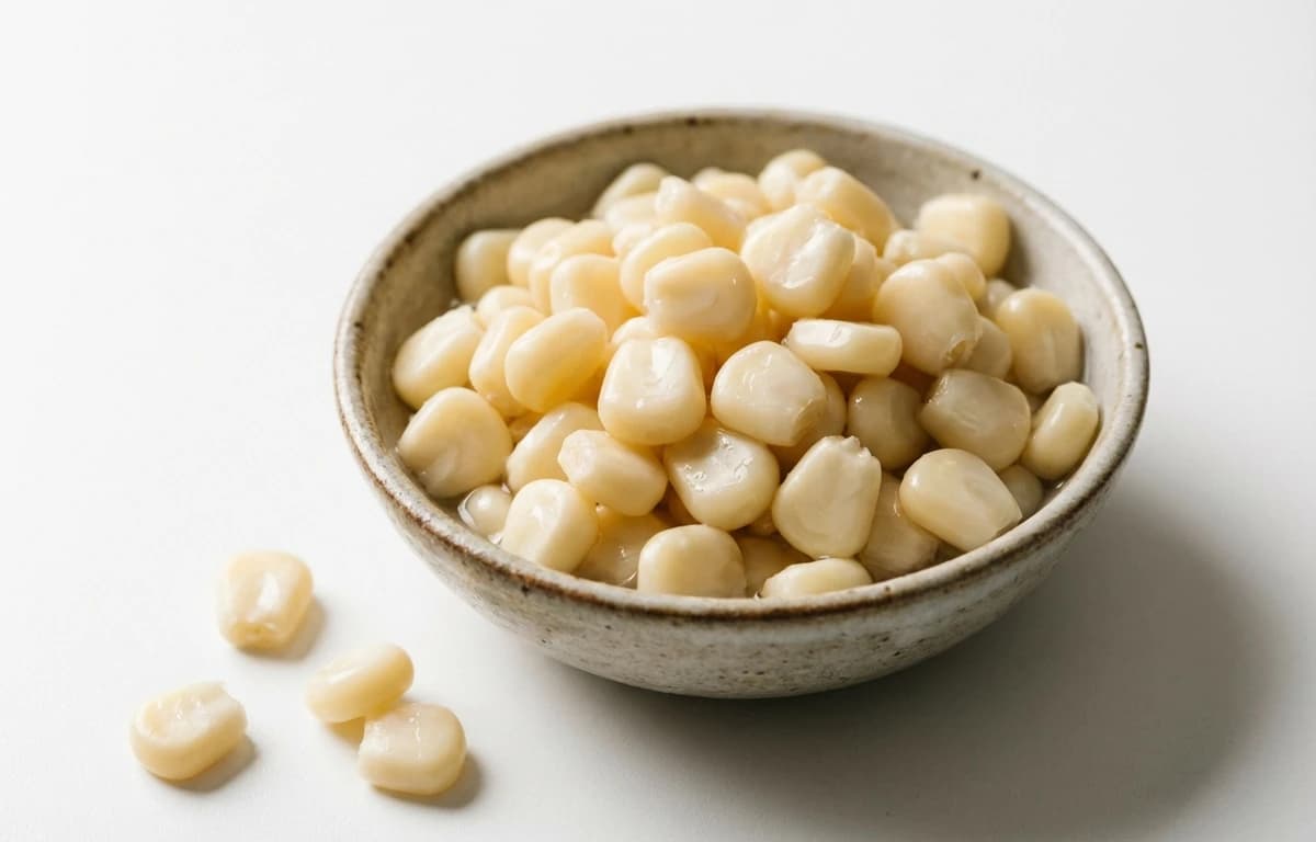 canned vacuum packed white corn