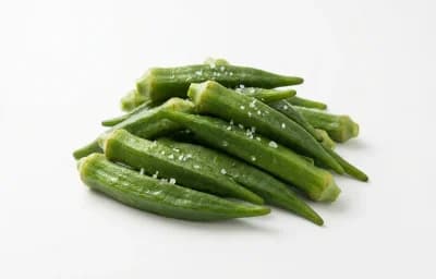 boiled salted frozen okra