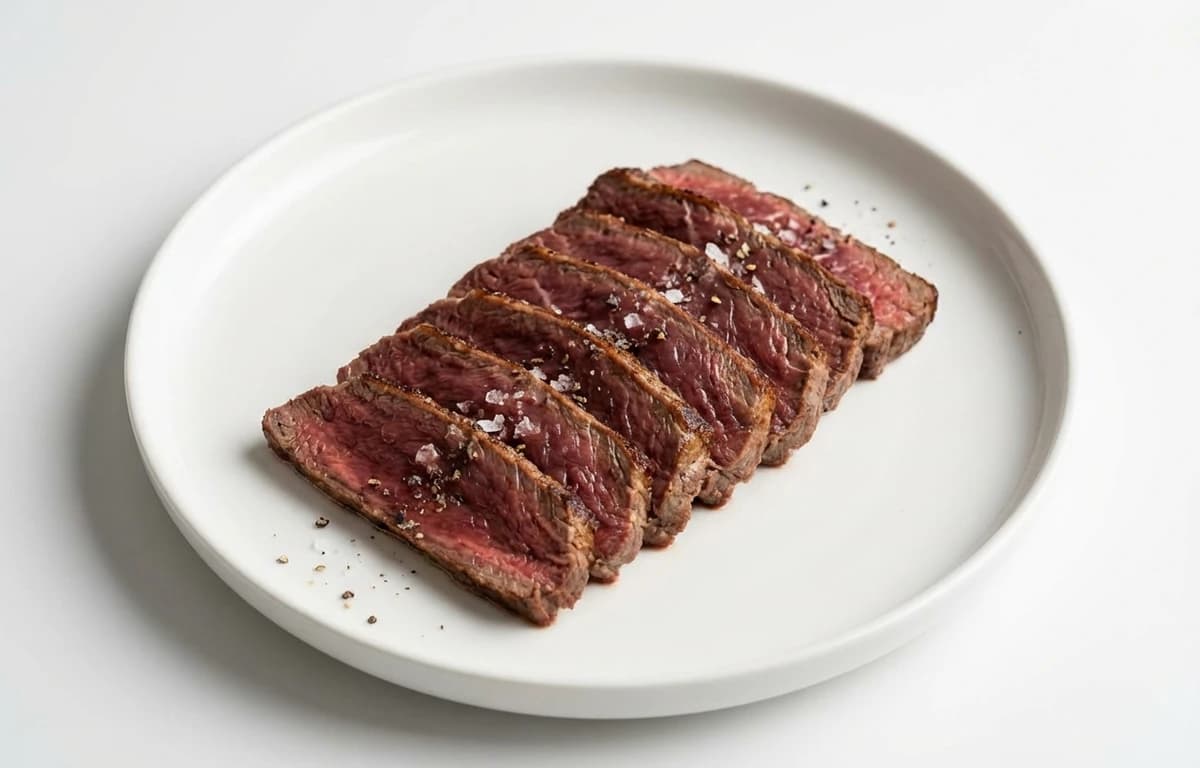cooked ostrich inside strip