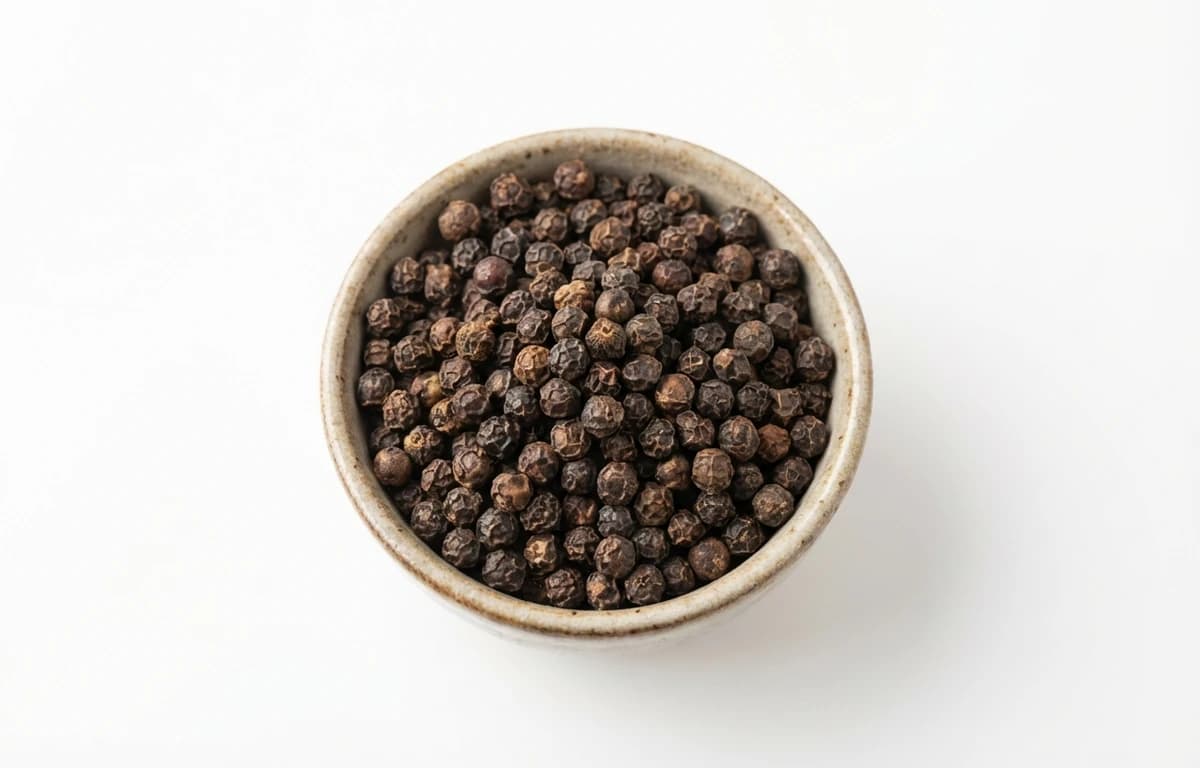 whole black peppercorns