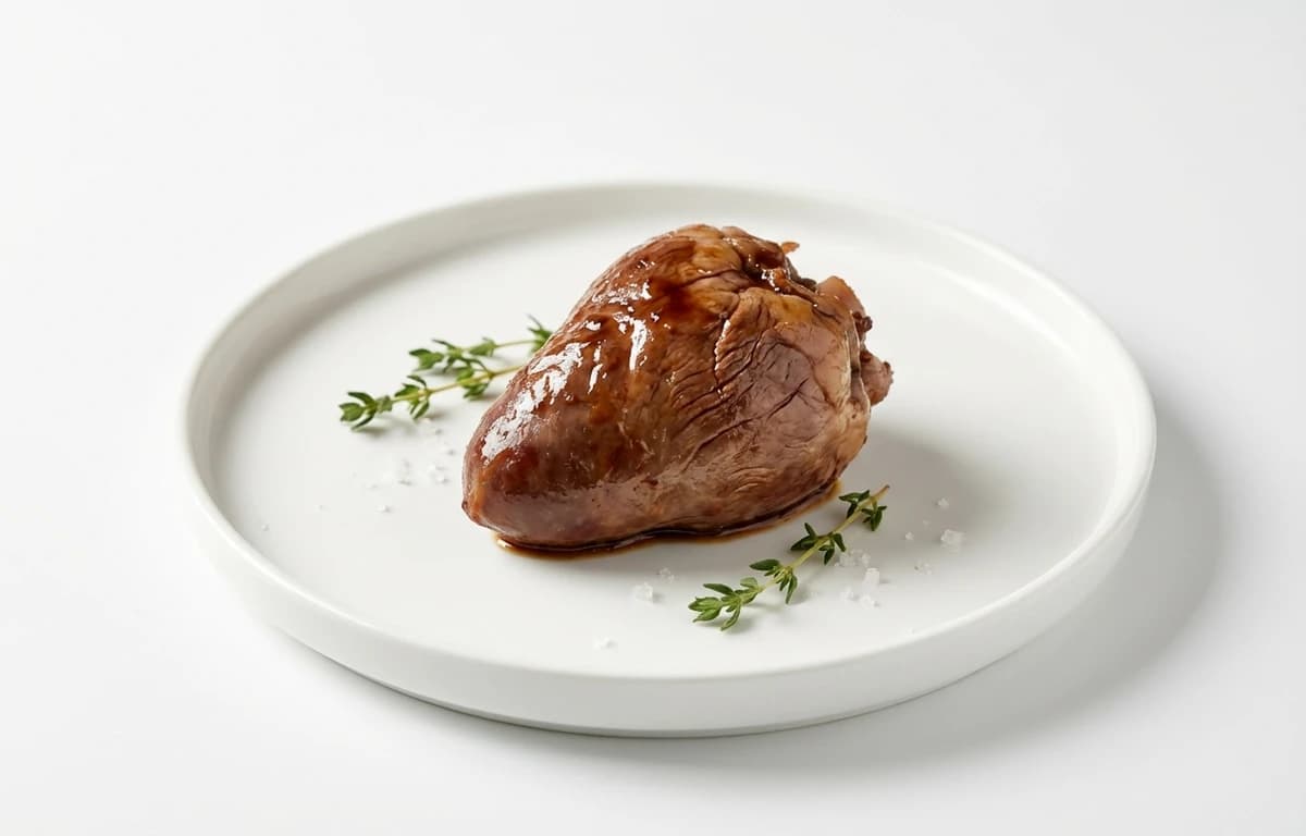 simmered turkey heart