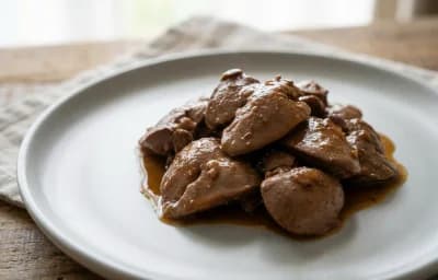 simmered turkey liver