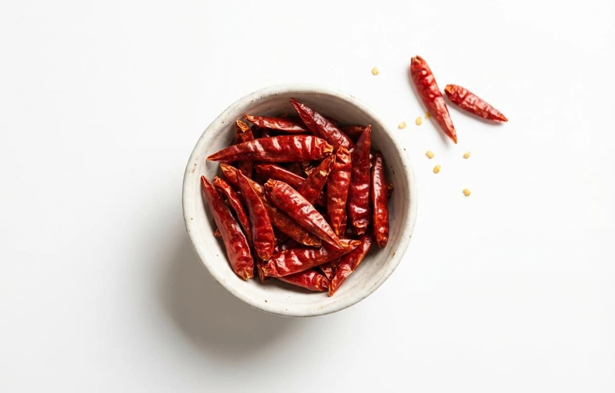 dried red chili peppers