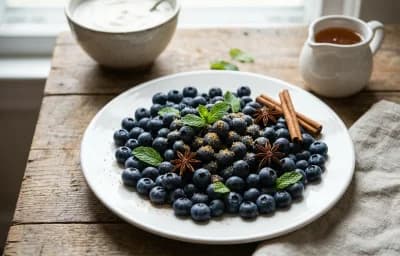 Roasted Almonds with Fresh Blueberries