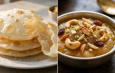 Bengali Luchi with Suji Halwa