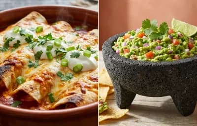 Chicken Flauta Casserole with Guacamole