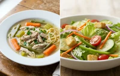 Chicken Noodle Soup with Garden Salad