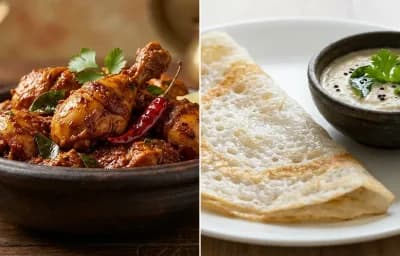 Chicken Urval with Neer Dosa