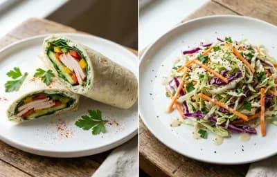 Fresh Turkey Wrap with Simple Cabbage Slaw