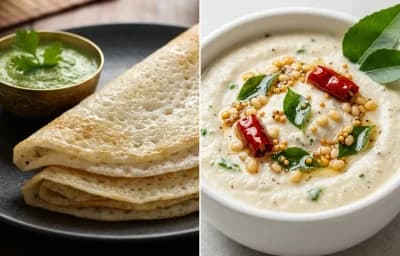 Ghavan with Coconut Chutney