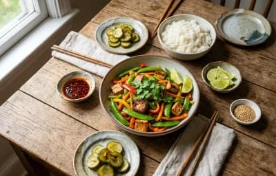 Ginger Citrus Stir-Fry with Jasmine Rice