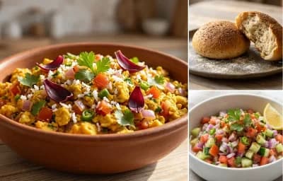 Goan Anda Bhurji with Goan Poi